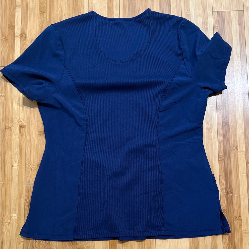 Navy Blue Women's Scrub Top - Picture 3 of 3
